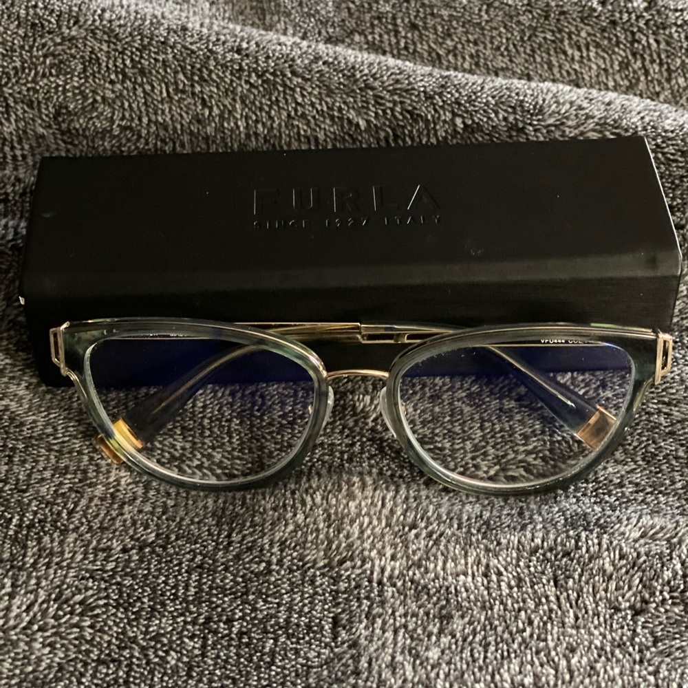 Furla Eyeglasses Frame Women's VFU444 0VAD Green 54-17-135mm